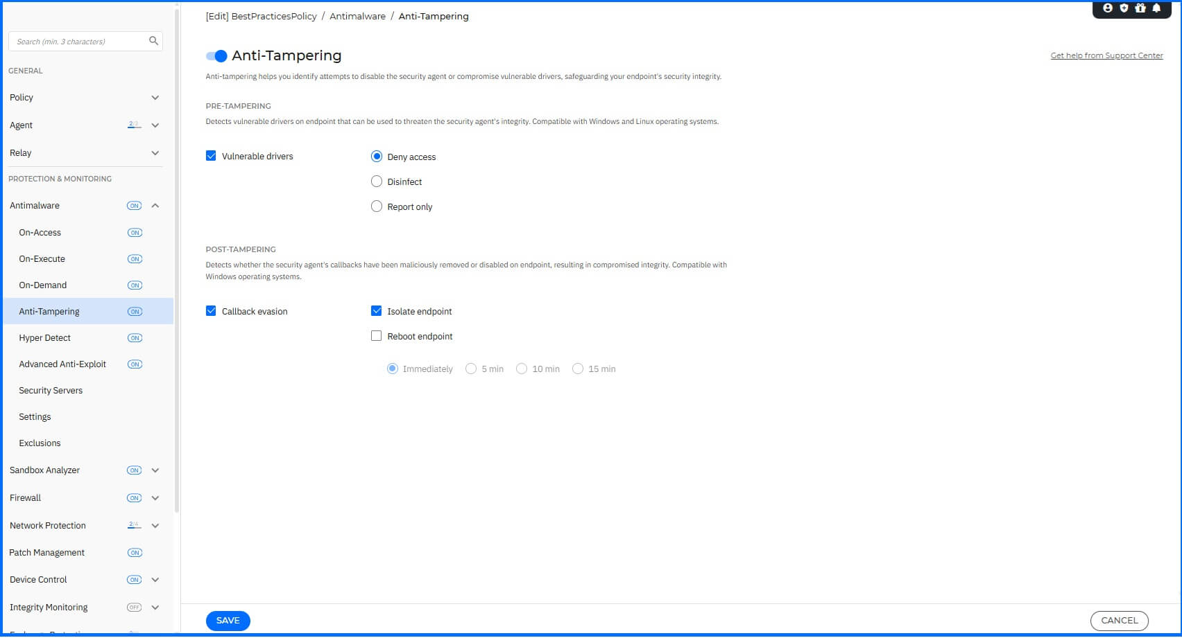 Best Practices - Policy Antimalware Anti-Tampering