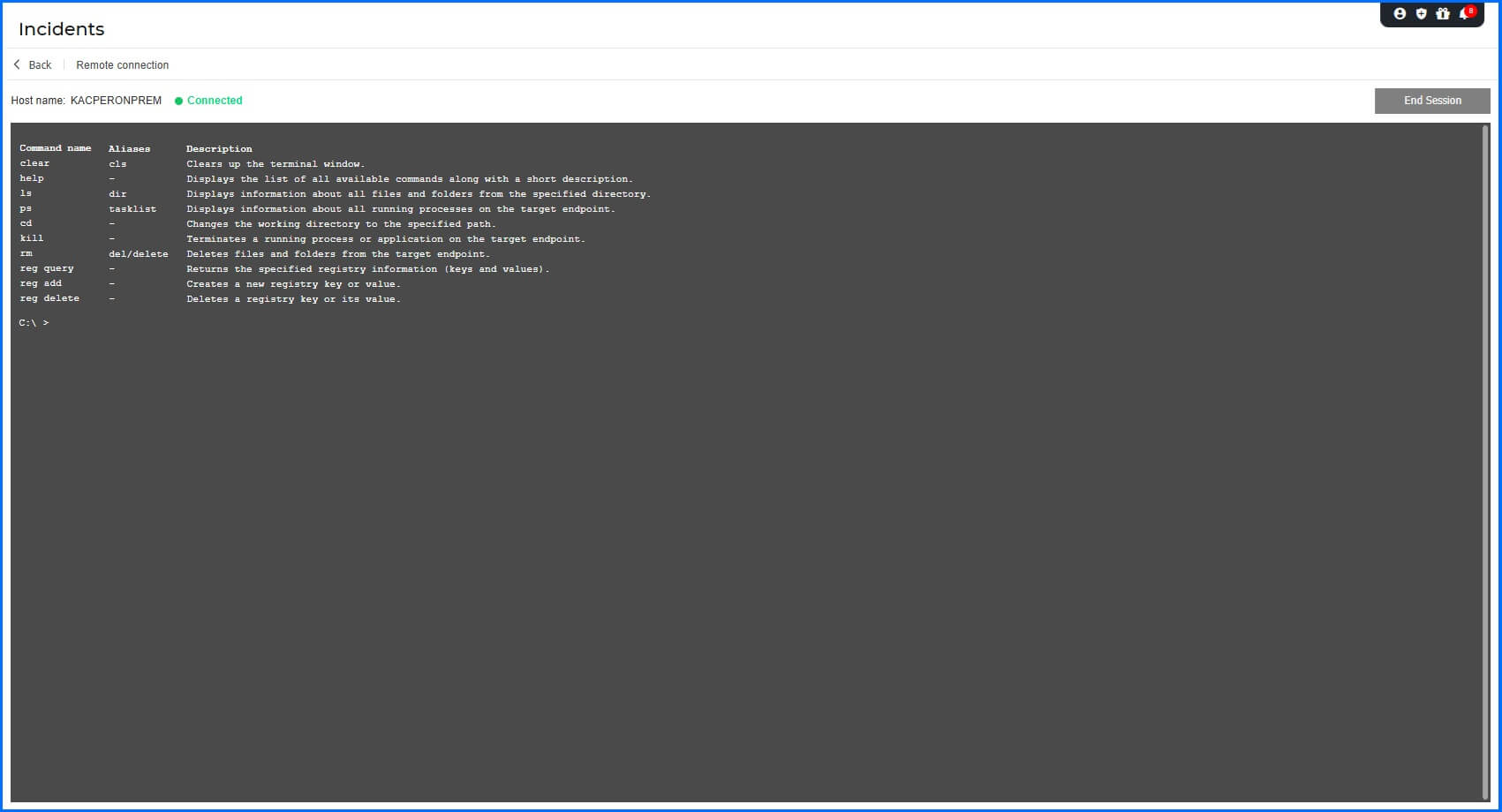 Incidents - Remote connections
