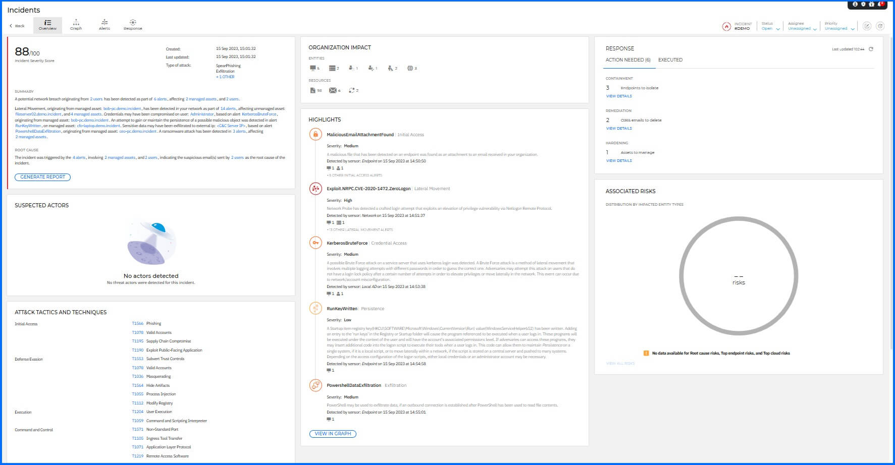XDR Demo Incident Overview