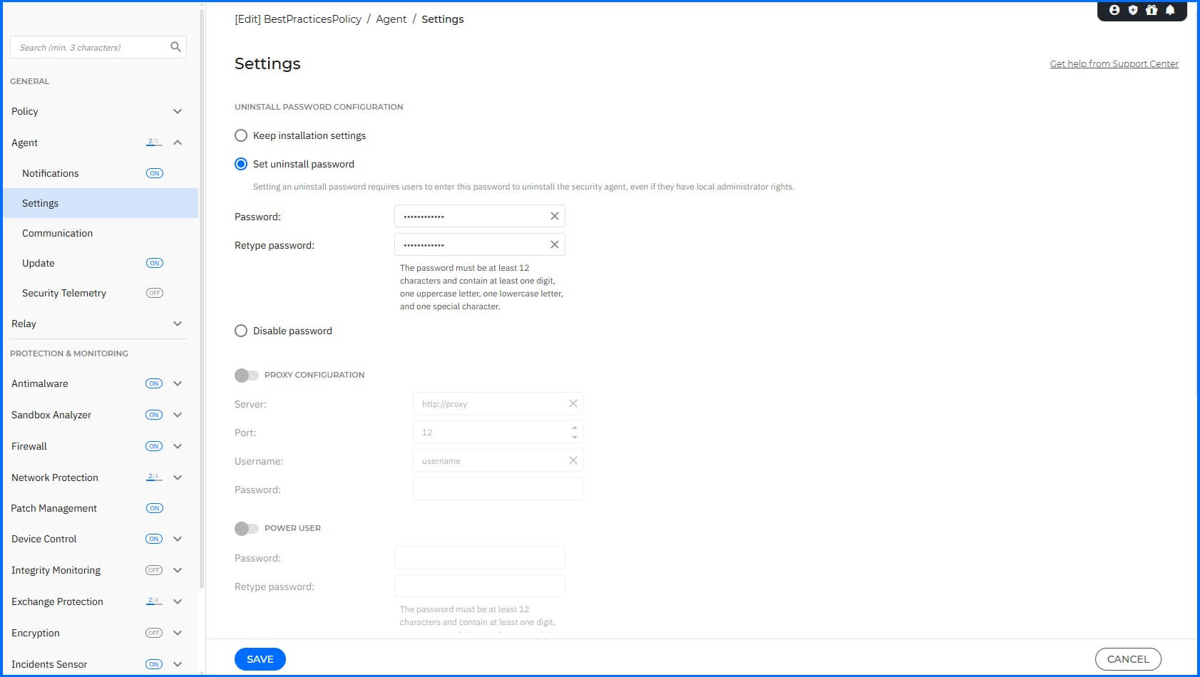 Best Practices - Policy Agent Settings