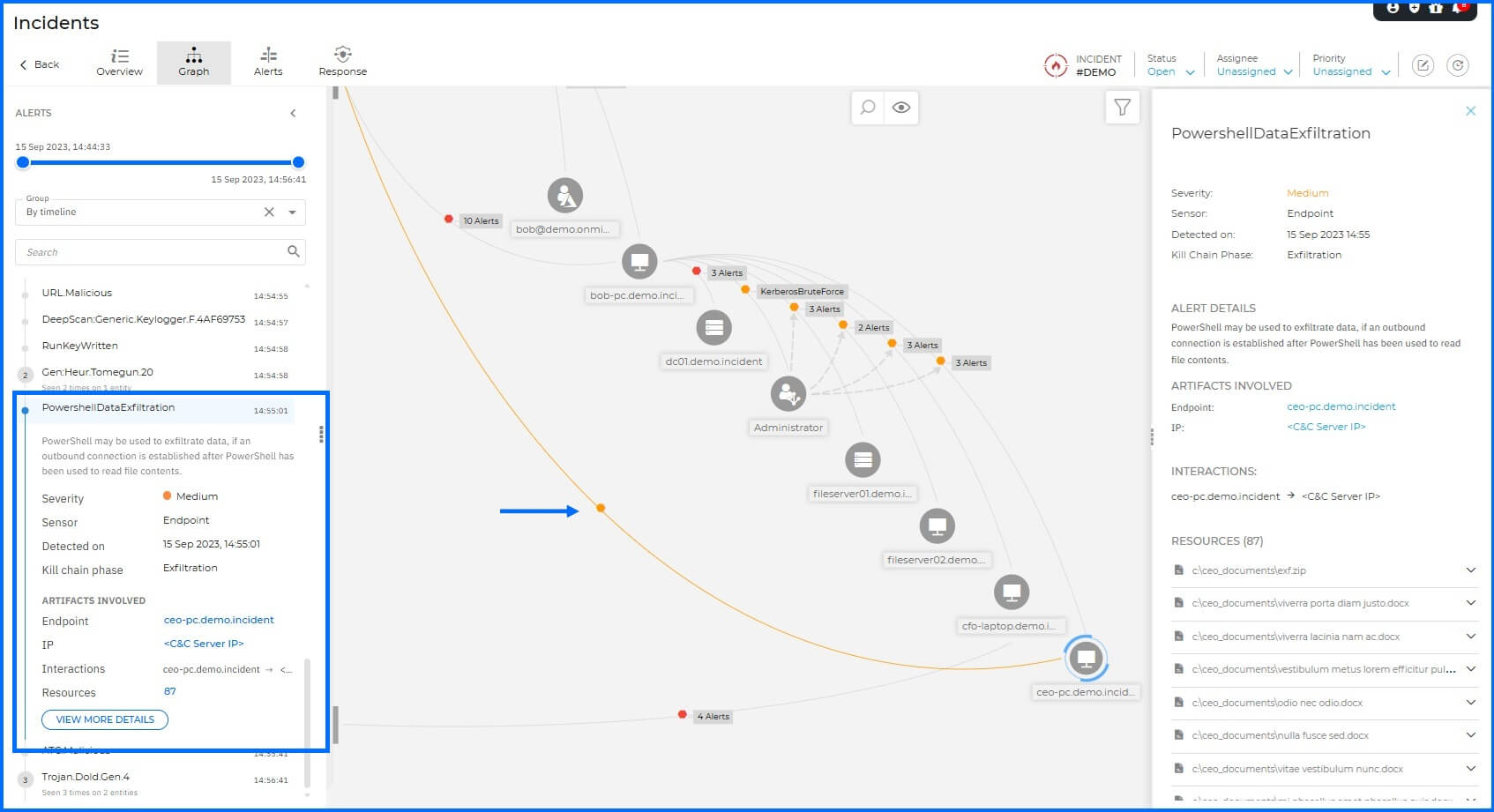 XDR Demo Incident Data Exfiltration
