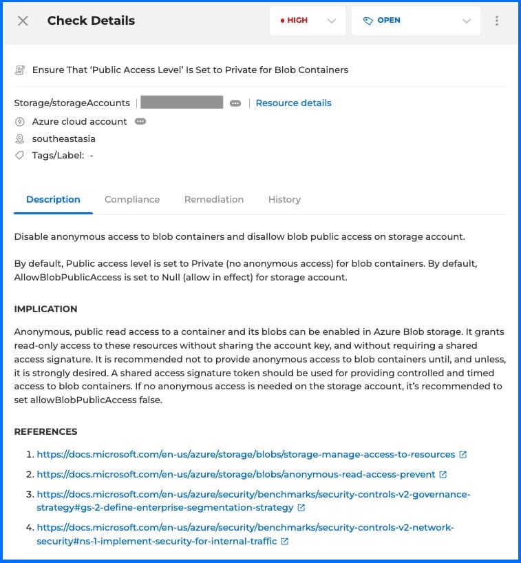 Bitdefender GravityZone CSPM+ Compliance details