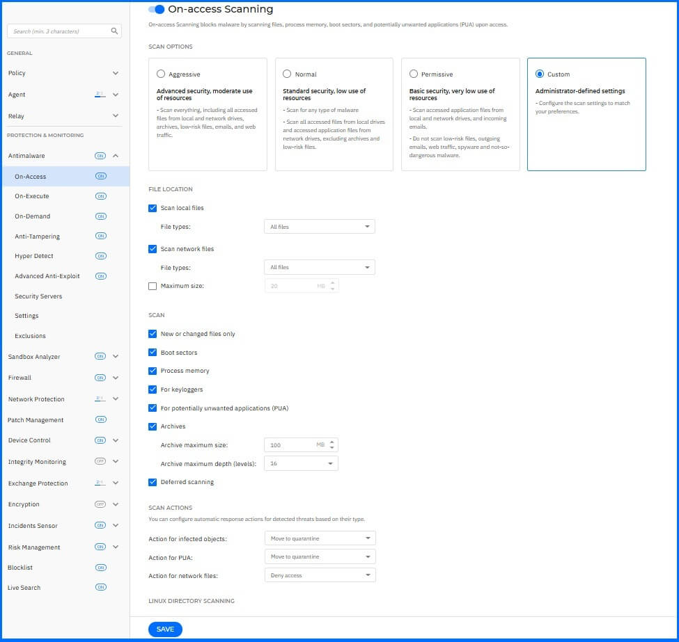 Best Practices - Policy Antimalware On-Access