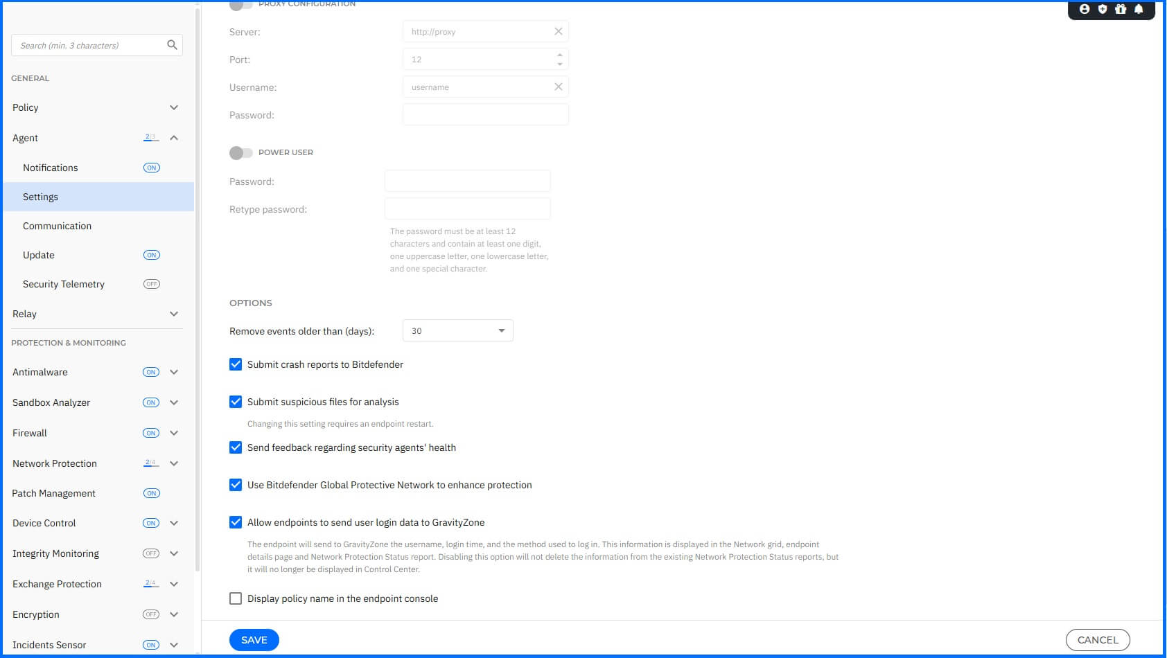 Best Practices - Policy Agent Settings Options